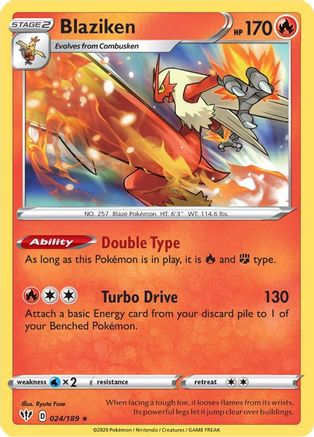 Blaziken (024/189) [Sword & Shield: Darkness Ablaze] Reverse Holofoil