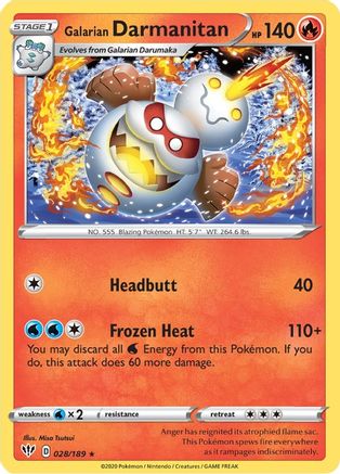Galarian Darmanitan (028/189) [Sword & Shield: Darkness Ablaze] Reverse Holofoil