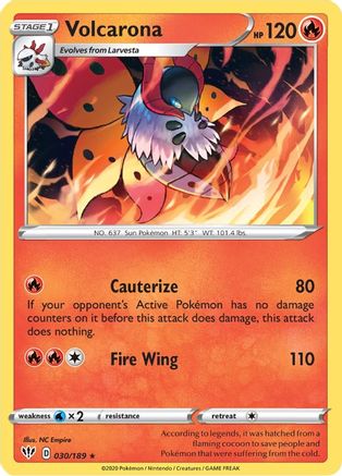 Volcarona (030/189) [Sword & Shield: Darkness Ablaze] Reverse Holofoil
