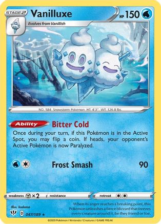 Vanilluxe (047/189) [Sword & Shield: Darkness Ablaze] Reverse Holofoil