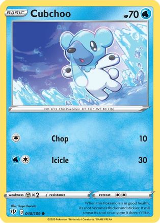 Cubchoo (048/189) [Sword & Shield: Darkness Ablaze] Reverse Holofoil