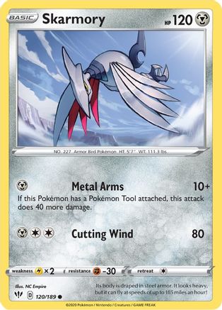 Skarmory (120/189) [Sword & Shield: Darkness Ablaze] Reverse Holofoil