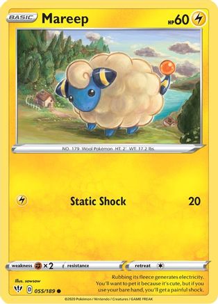 Mareep (055/189) [Sword & Shield: Darkness Ablaze] Reverse Holofoil