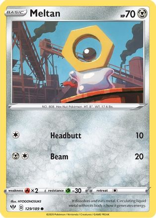 Meltan (129/189) [Sword & Shield: Darkness Ablaze] Reverse Holofoil