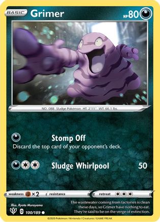 Grimer (100/189) [Sword & Shield: Darkness Ablaze] Reverse Holofoil
