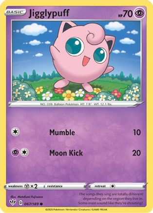Jigglypuff (067/189) [Sword & Shield: Darkness Ablaze] Reverse Holofoil