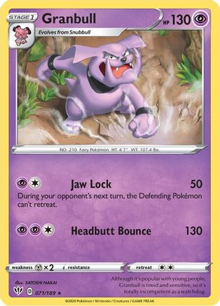 Granbull (071/189) [Sword & Shield: Darkness Ablaze] Reverse Holofoil