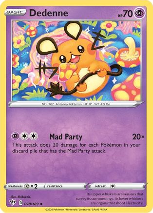 Dedenne (078/189) [Sword & Shield: Darkness Ablaze] Reverse Holofoil
