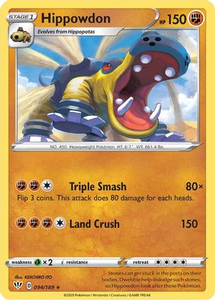Hippowdon (094/189) [Sword & Shield: Darkness Ablaze] Reverse Holofoil
