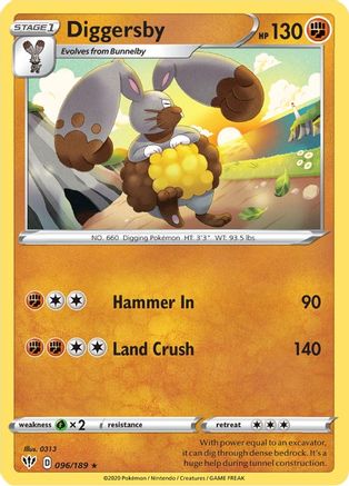Diggersby (096/189) [Sword & Shield: Darkness Ablaze] Reverse Holofoil