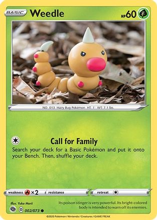 Weedle (002/073) [Sword & Shield: Champion's Path] Reverse Holofoil