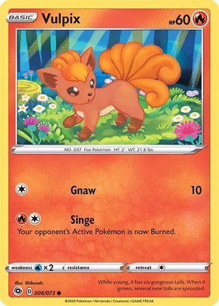 Vulpix (006/073) [Sword & Shield: Champion's Path] Reverse Holofoil