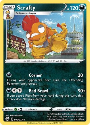Scrafty (042/073) [Sword & Shield: Champion's Path] Reverse Holofoil