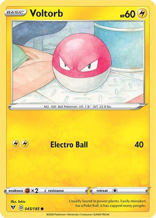 Voltorb (045/185) [Sword & Shield: Vivid Voltage] Reverse Holofoil