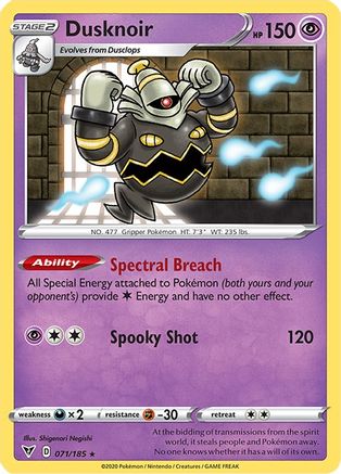 Dusknoir (071/185) [Sword & Shield: Vivid Voltage] Reverse Holofoil
