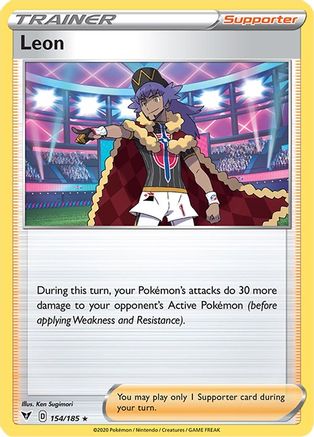 Leon (154/185) [Sword & Shield: Vivid Voltage] Reverse Holofoil