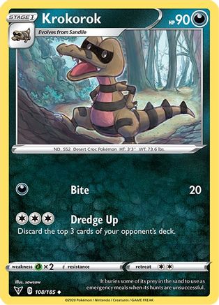 Krokorok (108/185) [Sword & Shield: Vivid Voltage] Reverse Holofoil