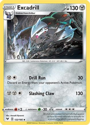 Excadrill (122/185) [Sword & Shield: Vivid Voltage] Reverse Holofoil