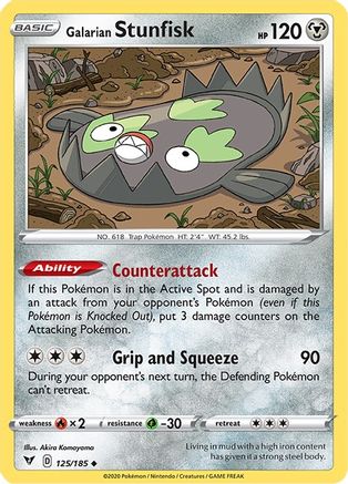 Galarian Stunfisk (125/185) [Sword & Shield: Vivid Voltage] Reverse Holofoil