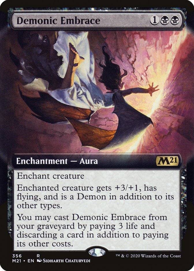 Demonic Embrace (Extended Art) [Core Set 2021] Foil