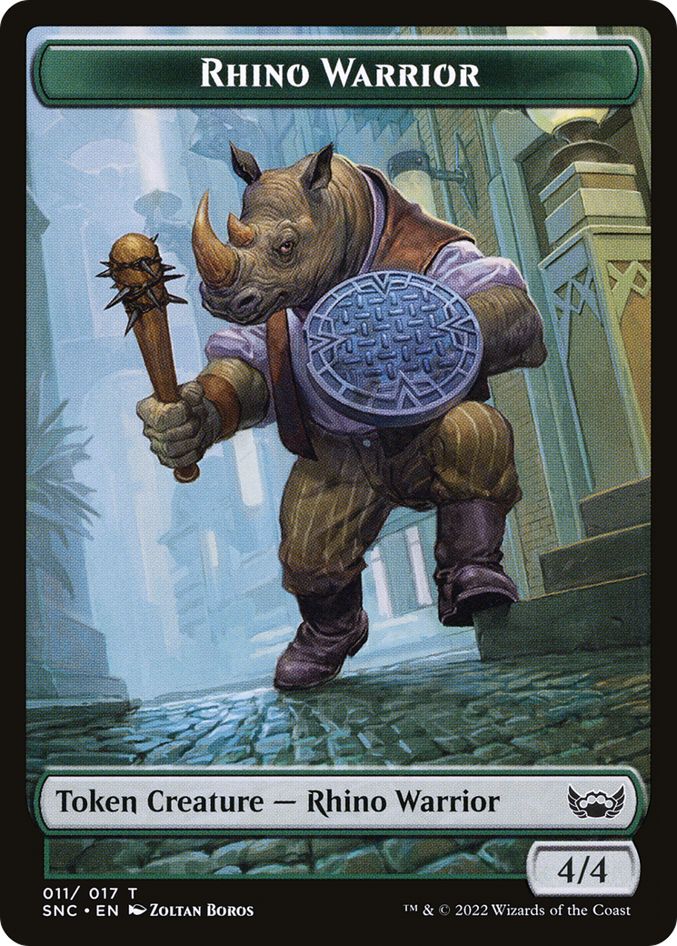 Rhino Warrior  [Streets of New Capenna Tokens] Foil
