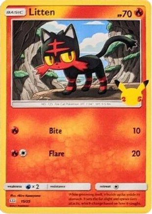 Litten (15/25) [McDonald's 25th Anniversary] Holofoil