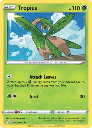 Tropius (005/072) [Sword & Shield: Shining Fates] Reverse Holofoil
