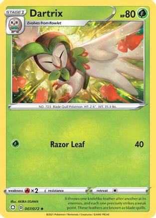 Dartrix (007/072) [Sword & Shield: Shining Fates] Reverse Holofoil