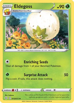 Eldegoss (015/072) [Sword & Shield: Shining Fates] Reverse Holofoil