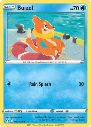 Buizel (022/072) [Sword & Shield: Shining Fates] Reverse Holofoil