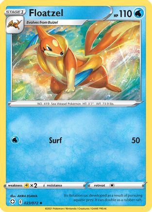 Floatzel (023/072) [Sword & Shield: Shining Fates] Reverse Holofoil