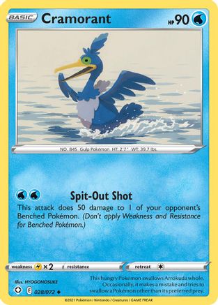 Cramorant (028/072) [Sword & Shield: Shining Fates] Reverse Holofoil