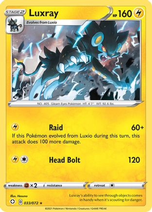 Luxray (033/072) [Sword & Shield: Shining Fates] Reverse Holofoil