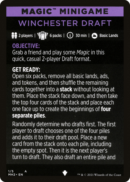 Winchester Draft // Winchester Draft (cont'd)  [Modern Horizons 2 Minigames]