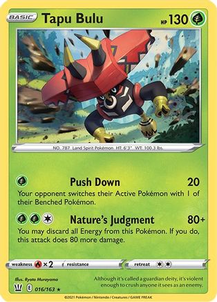 Tapu Bulu (016/163) [Sword & Shield: Battle Styles] Reverse Holofoil