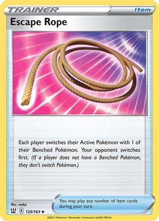 Escape Rope (125/163) [Sword & Shield: Battle Styles] Reverse Holofoil