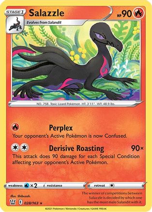 Salazzle (028/163) [Sword & Shield: Battle Styles] Reverse Holofoil