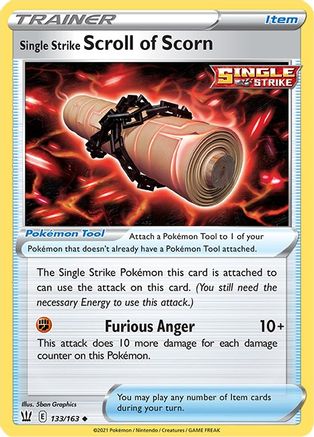 Single Strike Scroll of Scorn (133/163) [Sword & Shield: Battle Styles] Reverse Holofoil