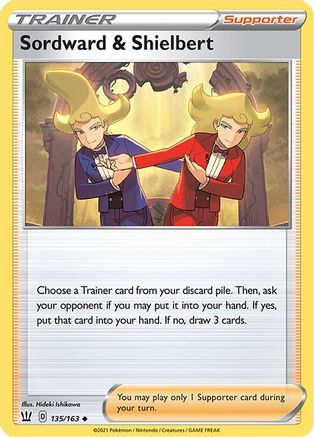 Sordward & Shielbert (135/163) [Sword & Shield: Battle Styles] Reverse Holofoil