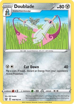 Doublade (106/163) [Sword & Shield: Battle Styles] Reverse Holofoil