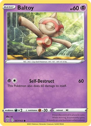 Baltoy (057/163) [Sword & Shield: Battle Styles] Reverse Holofoil
