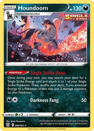 Houndoom (096/163) [Sword & Shield: Battle Styles] Reverse Holofoil