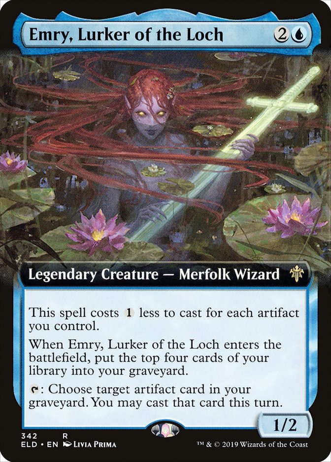 Emry, Lurker of the Loch (Extended Art) [Throne of Eldraine] Foil