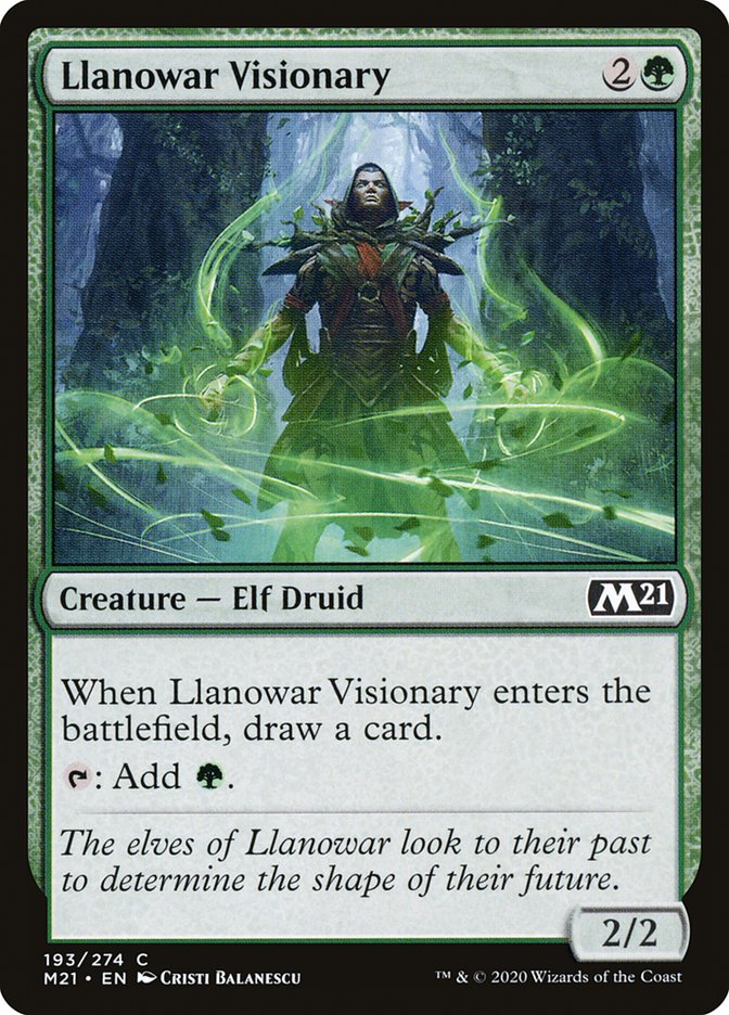 Llanowar Visionary [Core Set 2021] Foil