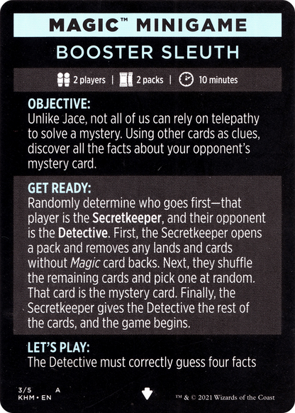Booster Sleuth // Booster Sleuth (cont'd)  [Kaldheim Minigames]