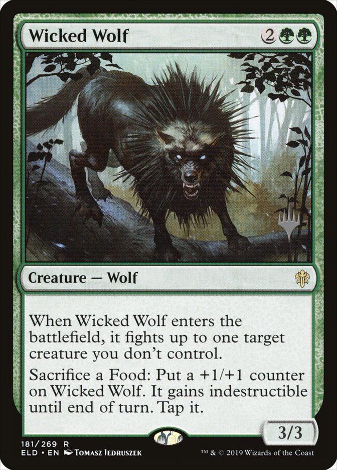 Wicked Wolf (Promo Pack) [Throne of Eldraine Promos] Foil