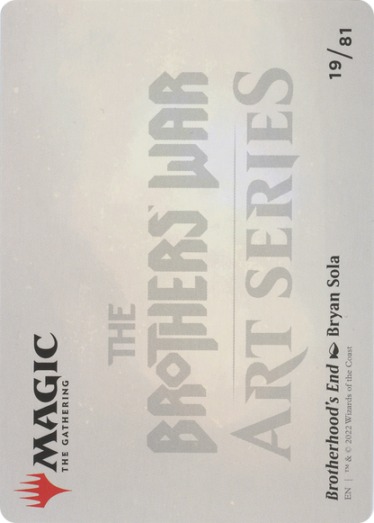 Brotherhood's End // Brotherhood's End  [The Brothers' War Art Series] (Borderless) Foil