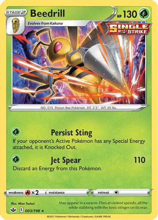 Beedrill (003/198) [Sword & Shield: Chilling Reign] Reverse Holofoil