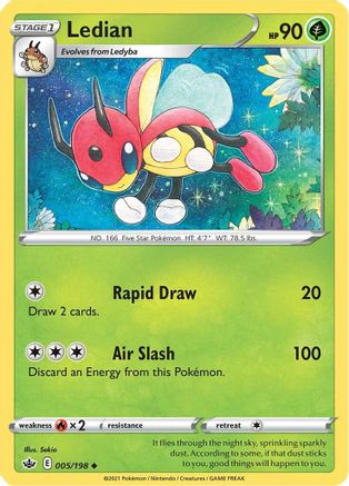 Ledian (005/198) [Sword & Shield: Chilling Reign] Reverse Holofoil