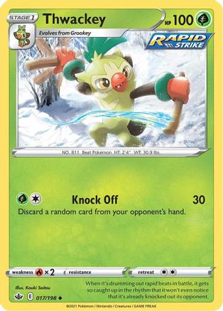 Thwackey (017/198) [Sword & Shield: Chilling Reign] Reverse Holofoil